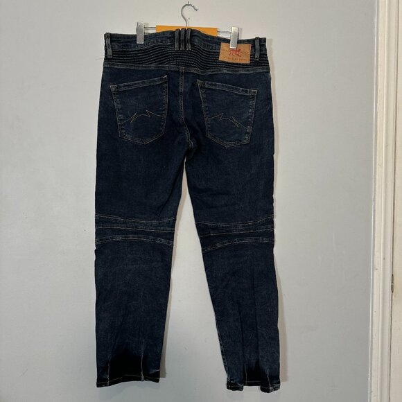Parasuco Denim Cult Denim Men Moto TKY Dark 38 IN32 Jeans Ribbed Detailing - Picture 5 of 11